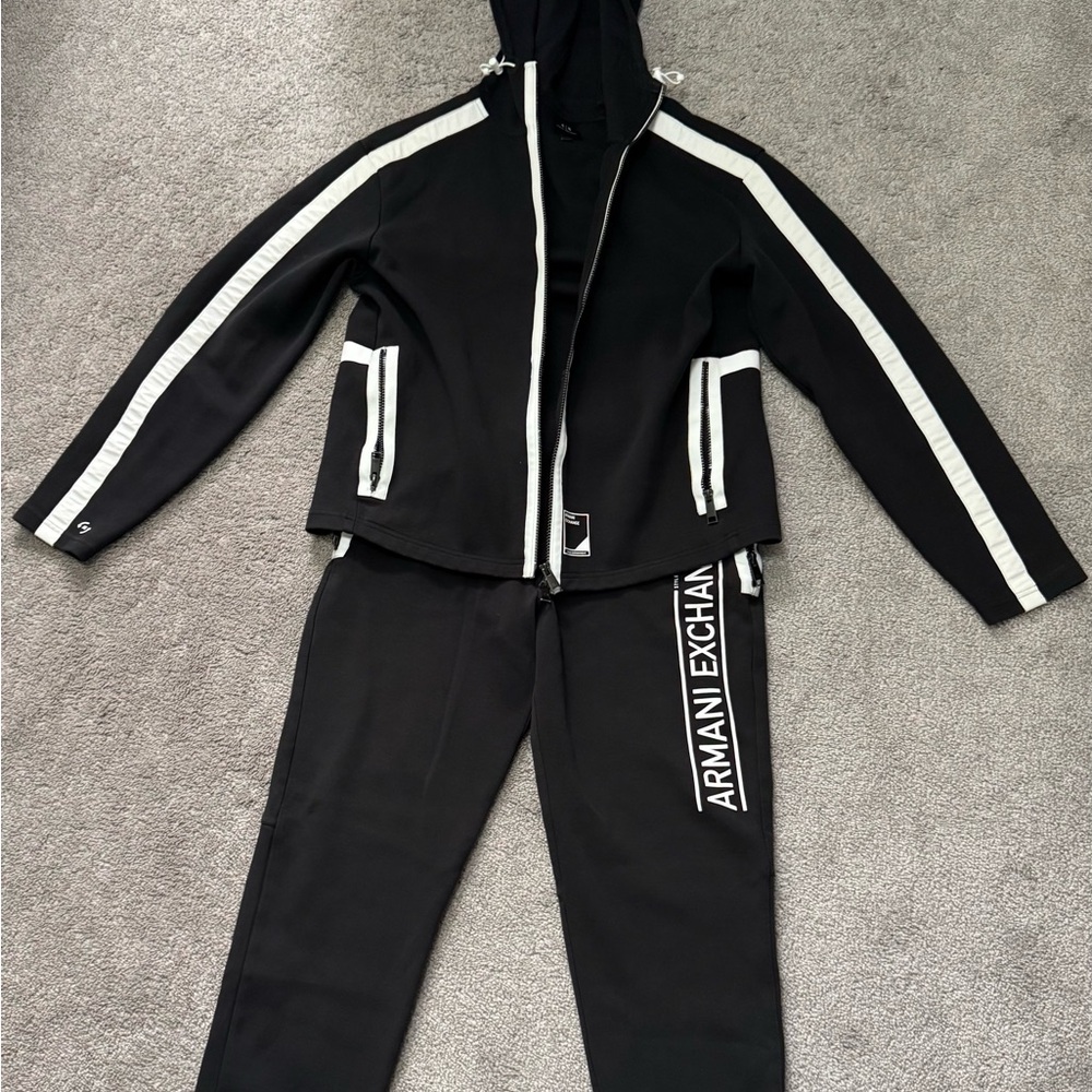 Armani Exchange Black and White Tracksuit